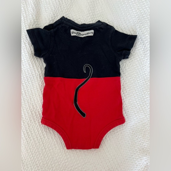 Vintage Disney Parks: Black & Red Mickey Mouse Onesie:
size 12 months - Picture 2 of 4